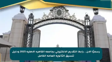 رسميًا الآن.. رابط التقديم الإلكتروني بجامعة القاهرة الأهلية 2025 ودليل تنسيق الثانوية العامة الكامل